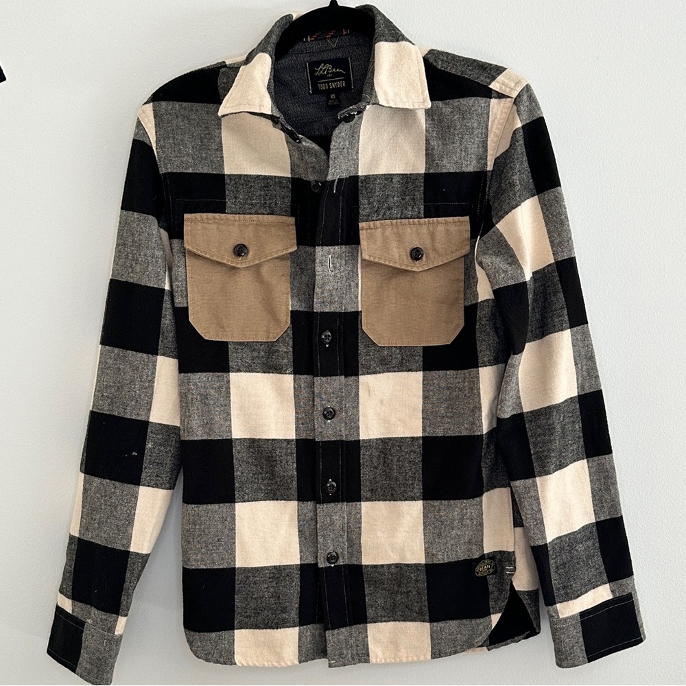 LL Bean x Todd Snyder Men’s Buffalo Check Flannel – XS Black